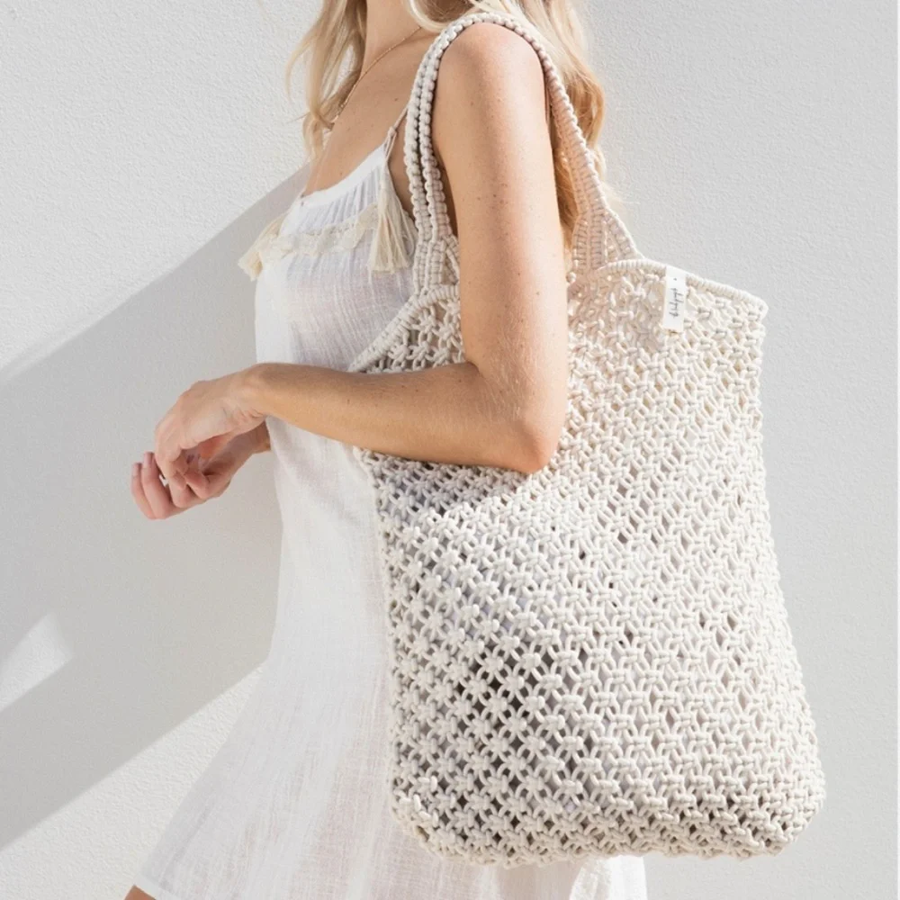 The Beach People Macrame Tote Bag
